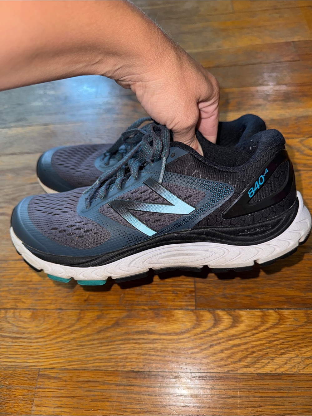 New Balance Dark Blue & Teal Athletic Sneakers - Picture 4 of 7